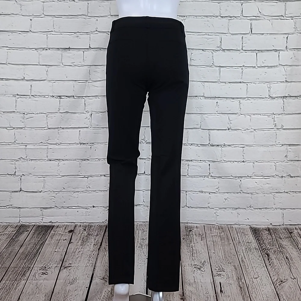 Banana Republic Classic Mid-Rise Straight Leg Flat Front Sloan Trouser in Black